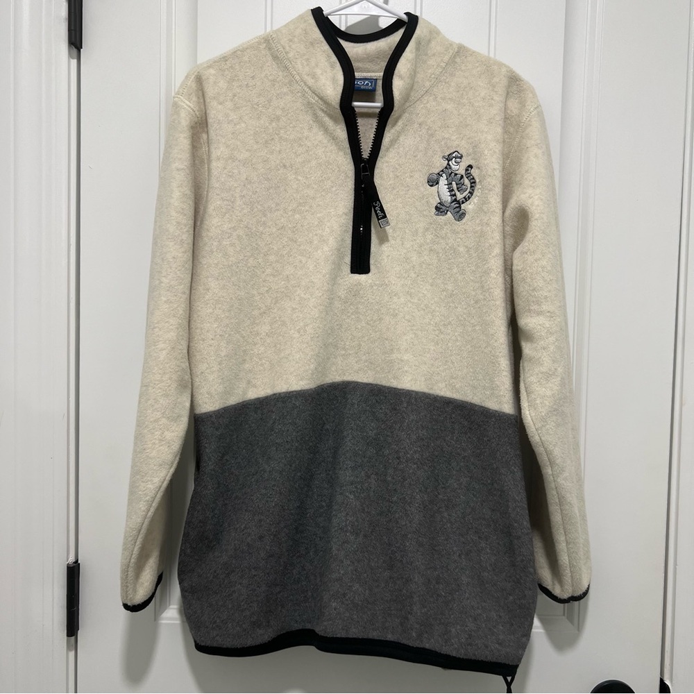 Vintage Women’s Disney Winnie The Pooh Tigger Fleece 1/4 Zip Pullover Size S
